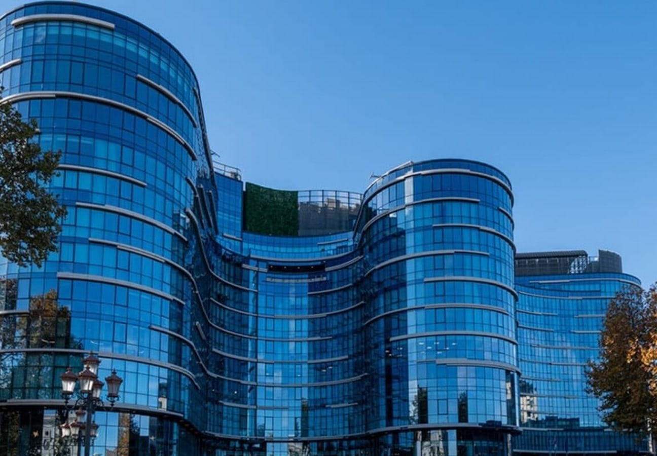 Glass office building in Tbilisi, Georgia