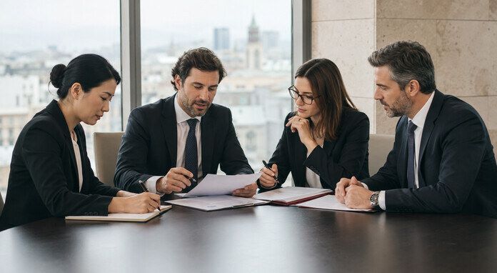 International investors discussing Georgian business law