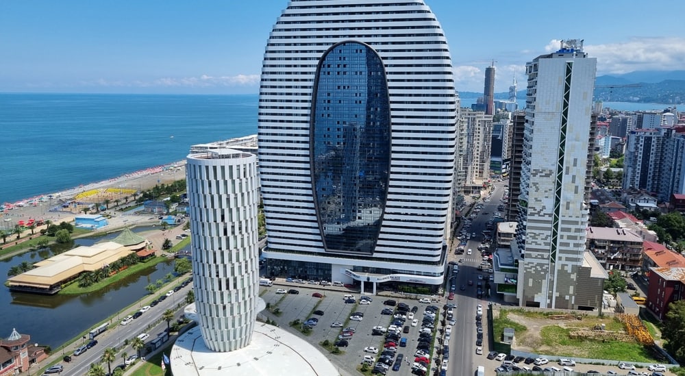 Seafront business district in Batumi, Georgia